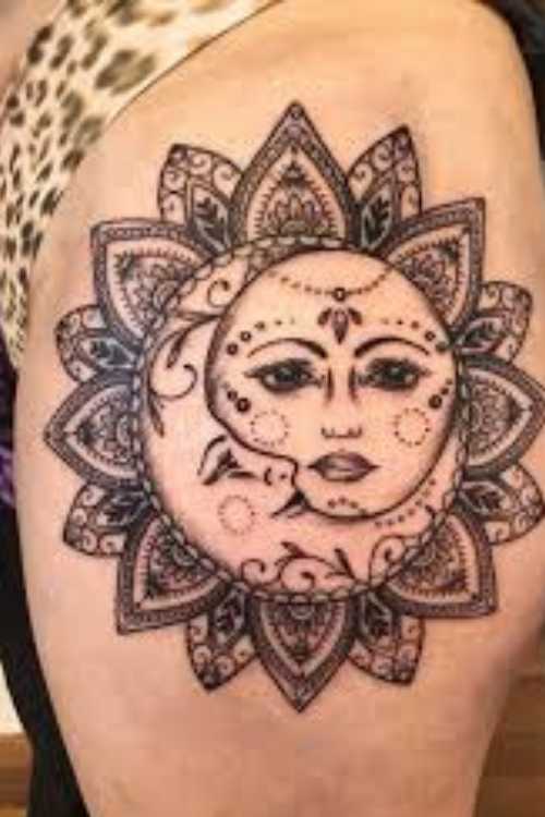 Sun & Moon Mandala Tattoo meaning 