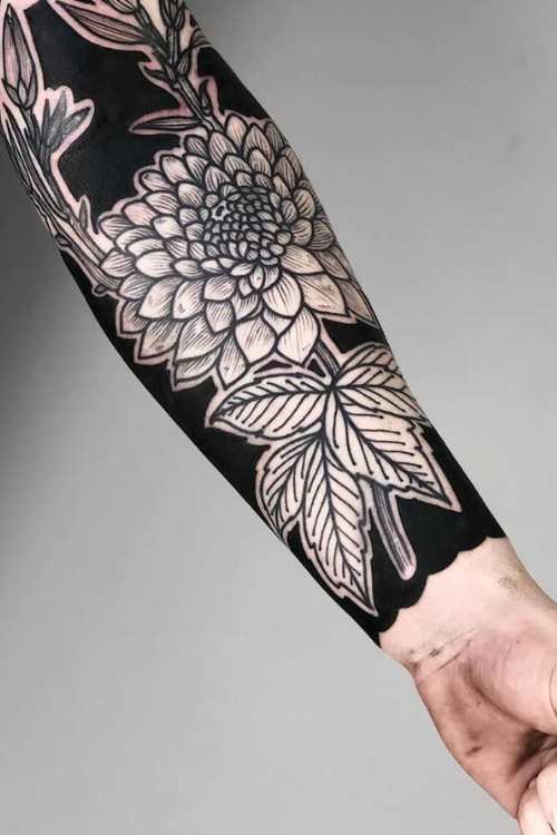 Negative Space Armband Mandala Tattoo meaning 