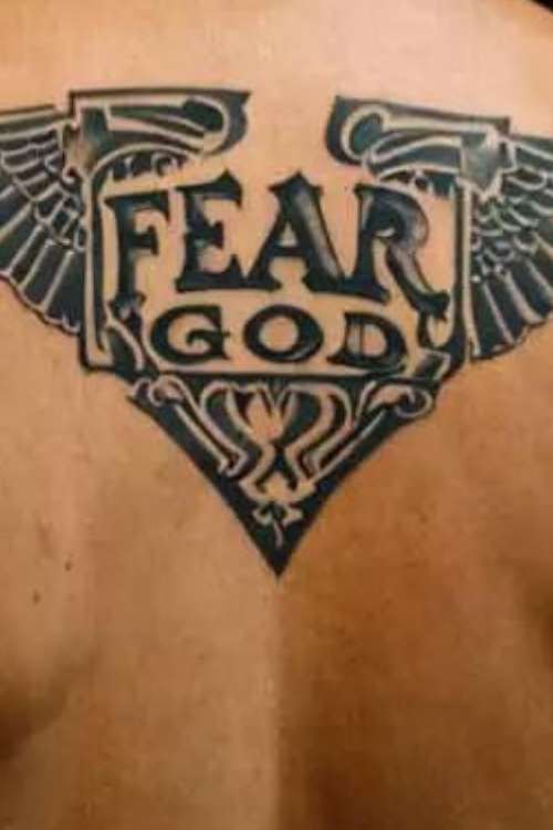 Fear God Tattoo with Nature Elements
