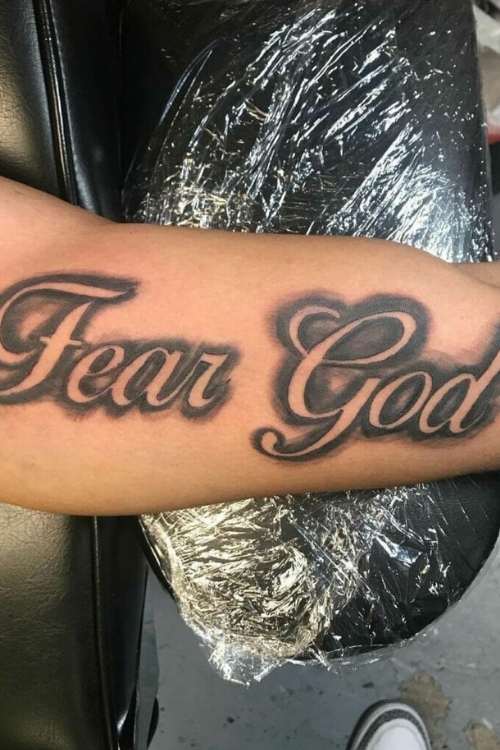 Fear God Tattoo Script Fonts