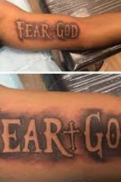 Fear God Tattoo with Combination of Elements