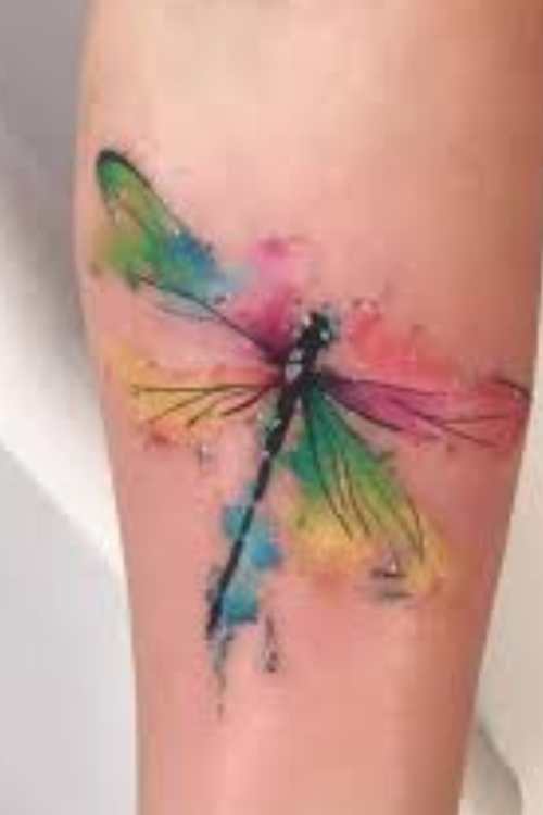 Watercolor Dragonfly tattoo meaning