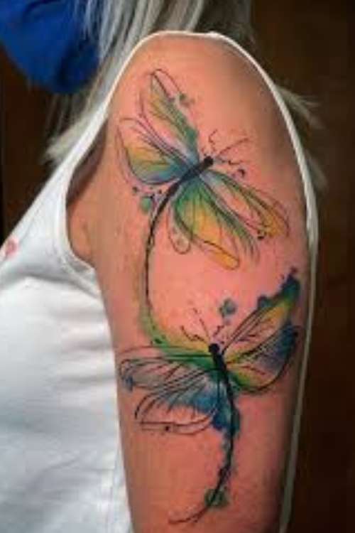 Watercolor Dragonfly tattoo meaning