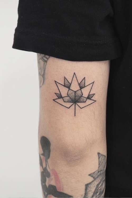 Geometric Lotus tattoo meaning 