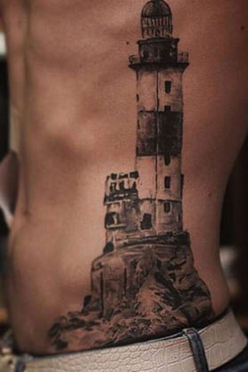 Realistic Lighthouse Tattoos meaning