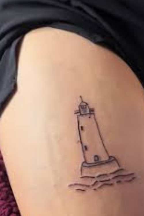 Minimalist Lighthouse Tattoos meaning 