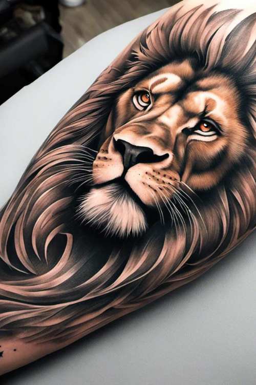 Realistic Lion Tattoos meaning