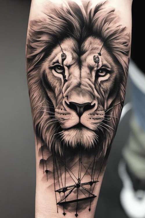 Realistic Lion Tattoos meaning