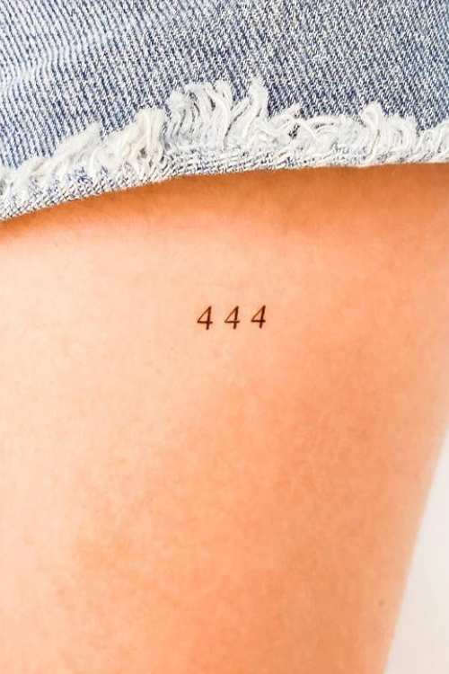 Minimalist 444  Tattoos meaning