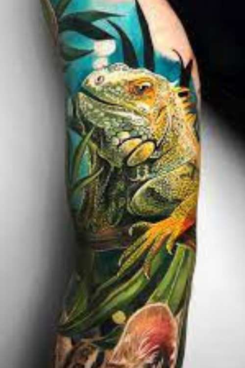 Iguana Lizard Tattoos meaning