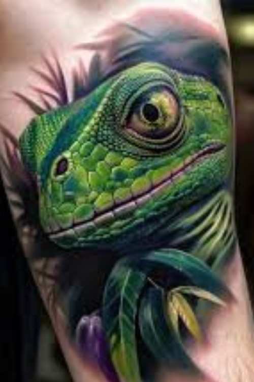 Iguana Lizard Tattoos meaning