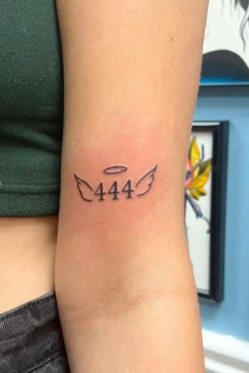 444 with Angel Wings  Tattoos meaning