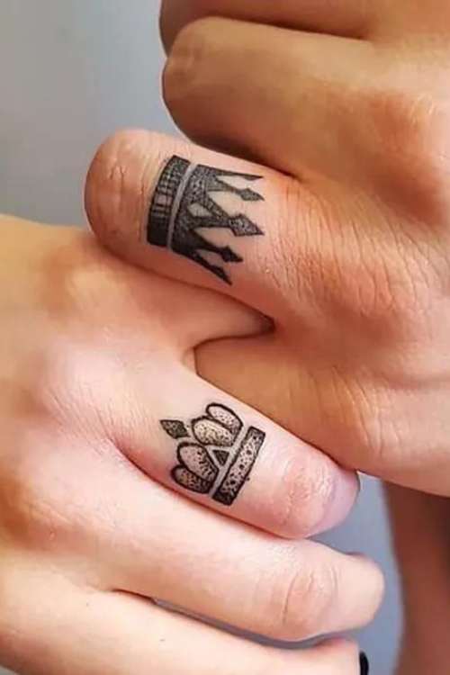 Romantic and Love-Themed Finger Tattoos