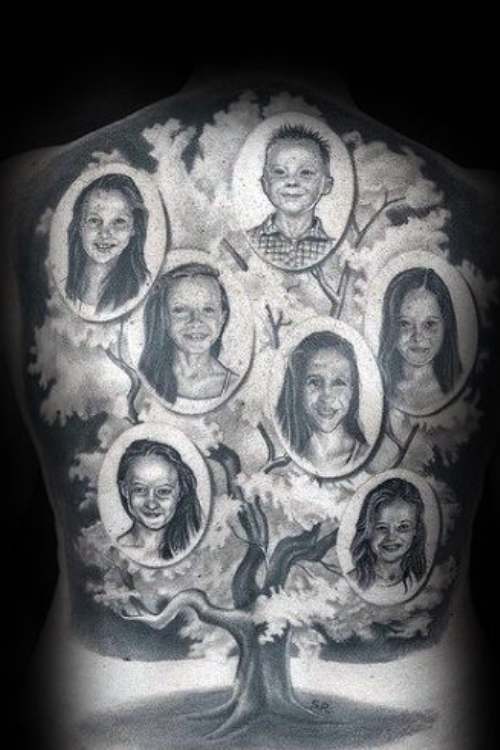 Family Tree With Photos tattoo