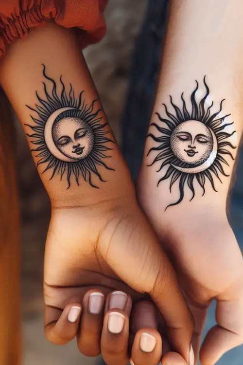 Sun and Moon Tattoo