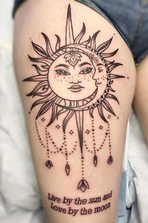 Sun and Moon Tattoo