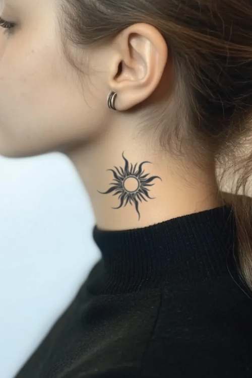 Sun Tribal Tattoo