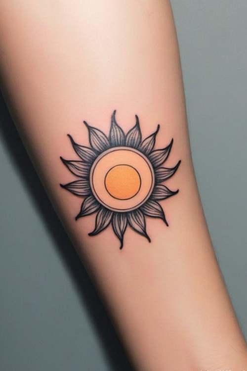 Simple Sun Tattoo