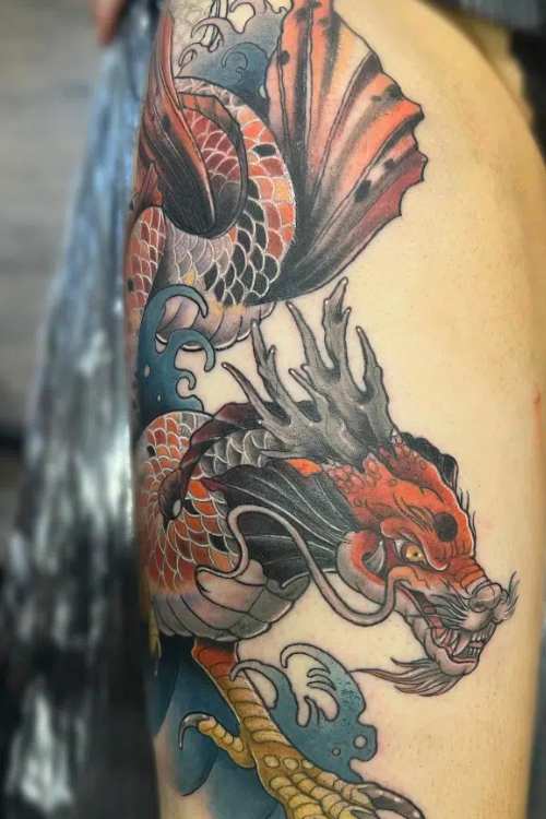 Koi fish and dragon tattoo meaning